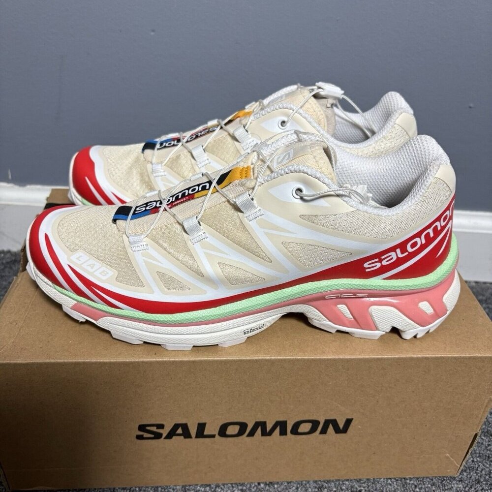 Salomon XT-6 Cream Red Mint Pink
